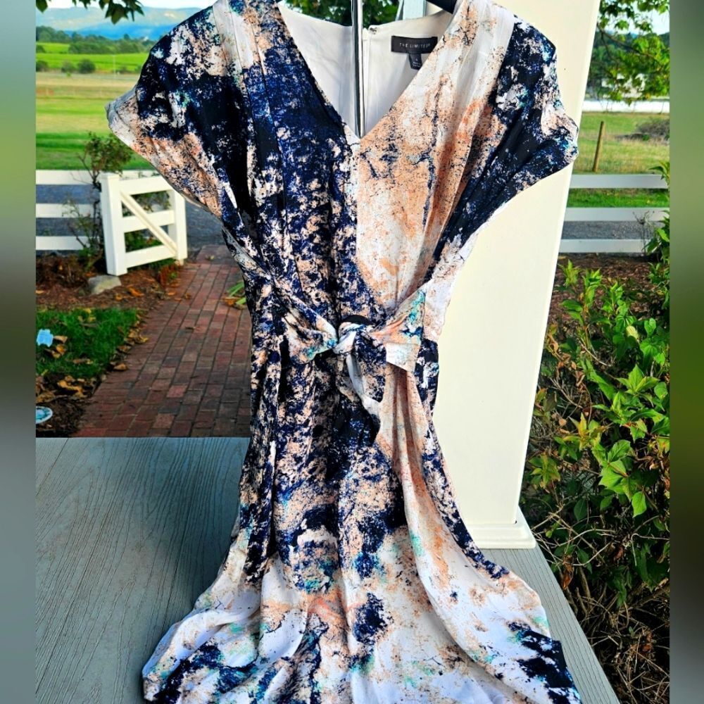 THE LIMITED women's tie front short grunge dress size 4 new w tags